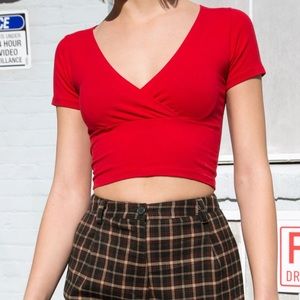 Red Amara Top-Brandy Melville
